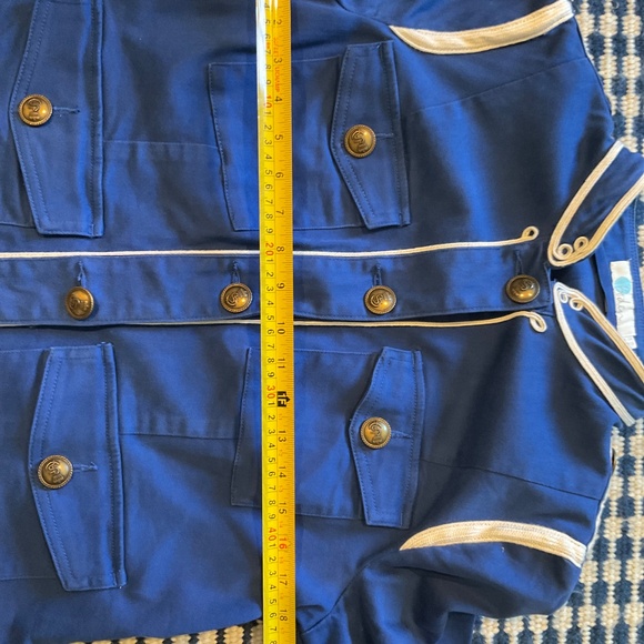 Boden Royal Blue Military Jacket with Contrast Trim – Size 12 - Picture 6 of 14